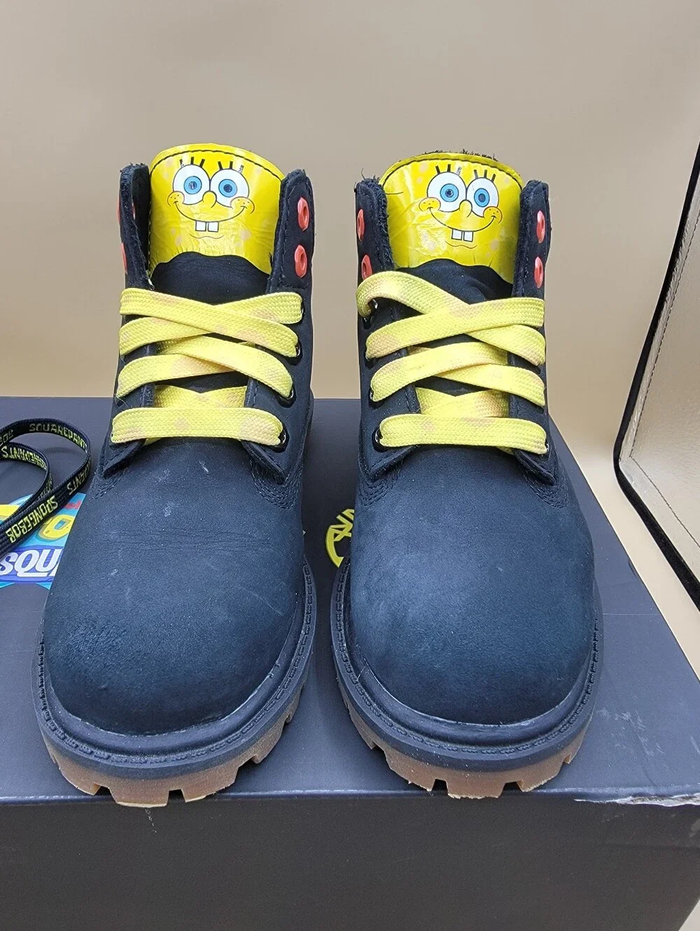 Timberland X SpongeBob Premium 6in Waterproof Boot Toddler's Size 11C Black